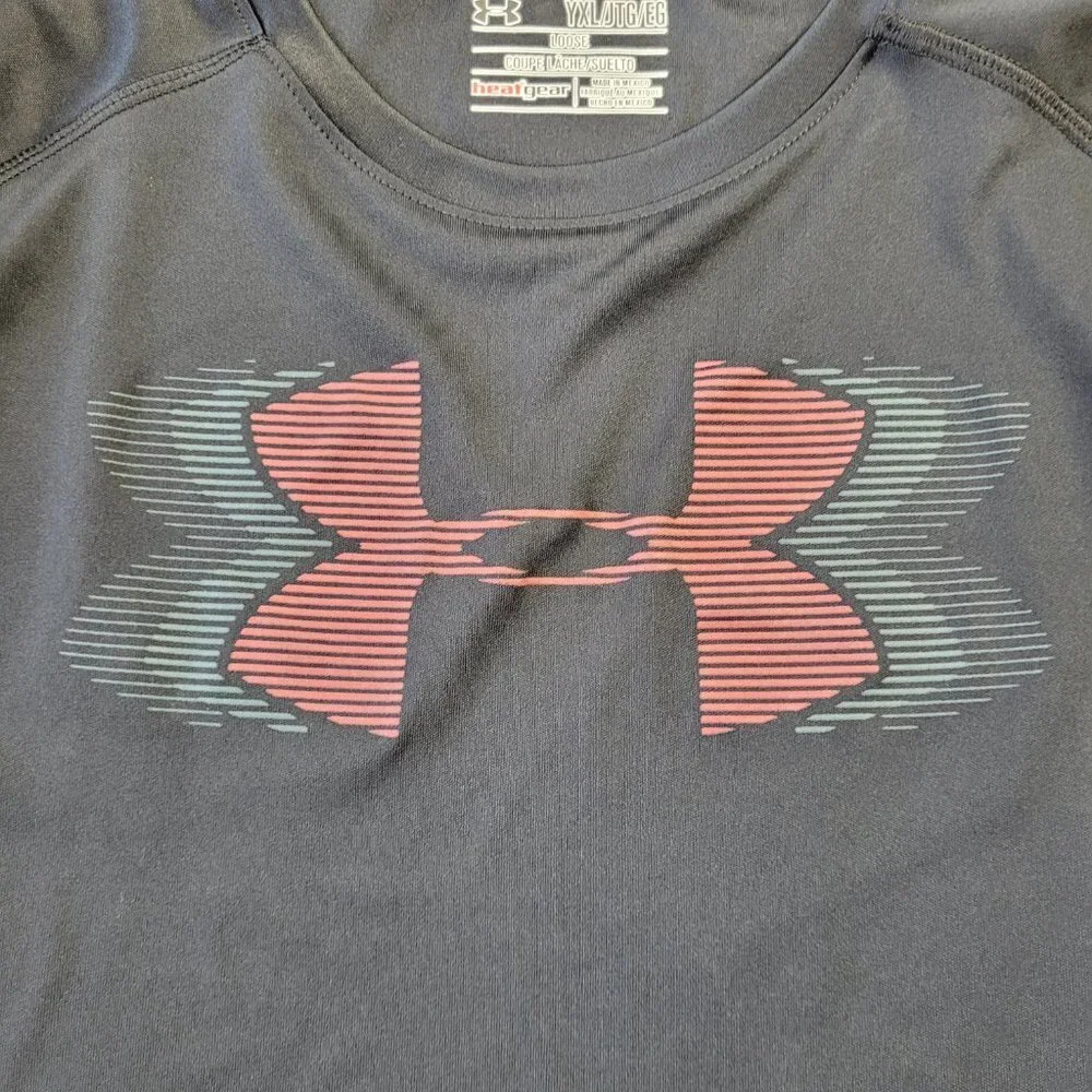 ✅ Under Armour Teen Long Sleeve Heat Gear Loose Fit active shirt size YXL